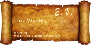 Erni Viorika névjegykártya